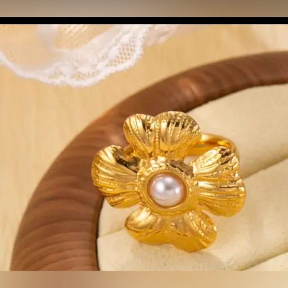 18k gold plated stainless steel ring